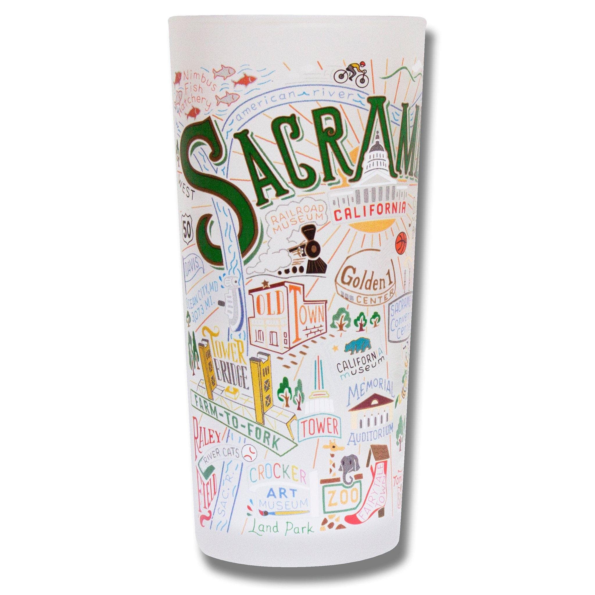 Catstudio Sacramento 15oz Frosted Glass Tumbler - Dishwasher Safe Drinking Cup for Kitchen, Bar & Home Use - Perfect Wedding Gift & Party Glassware