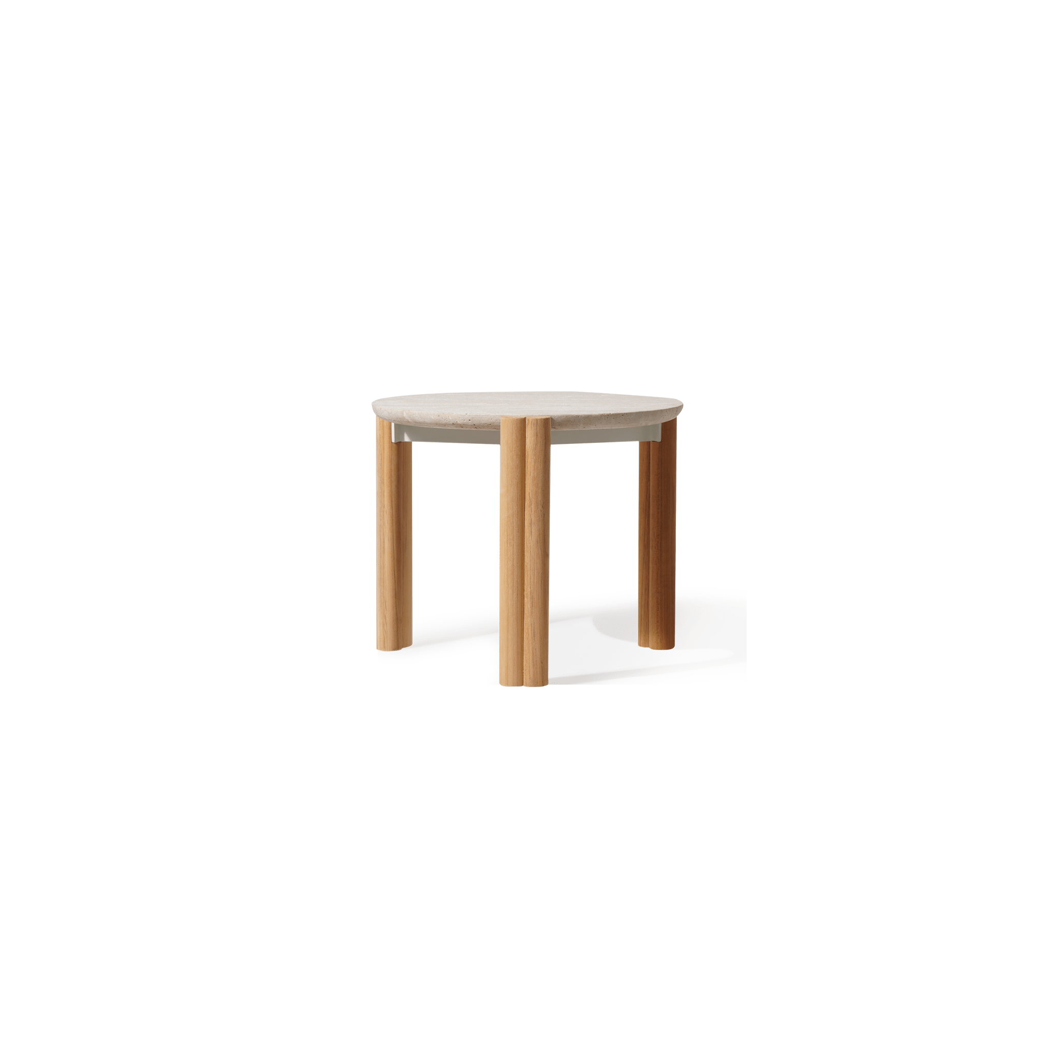 Premium Teak Wood Round Side Table for Living Room, Patio, or Outdoor - Natural Water-Resistant Finish - Perfect for Coffee, Drinks, and Decor
