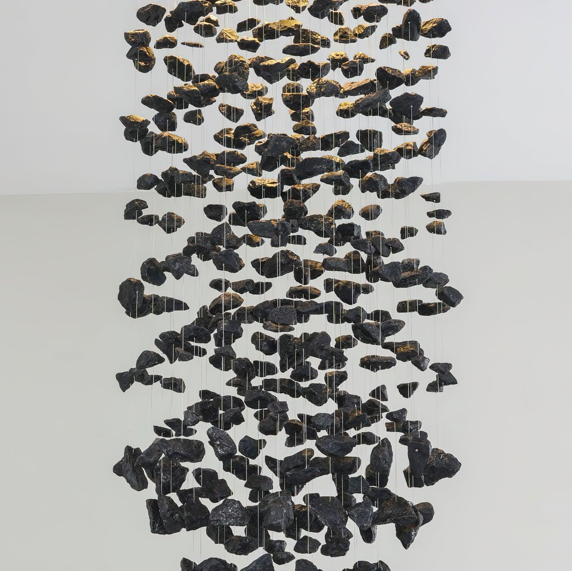 Elegant Black Charcoal Chandeliers - Modern Crystal Ceiling Light Fixtures for Dining Room, Living Room & Bedroom Decor