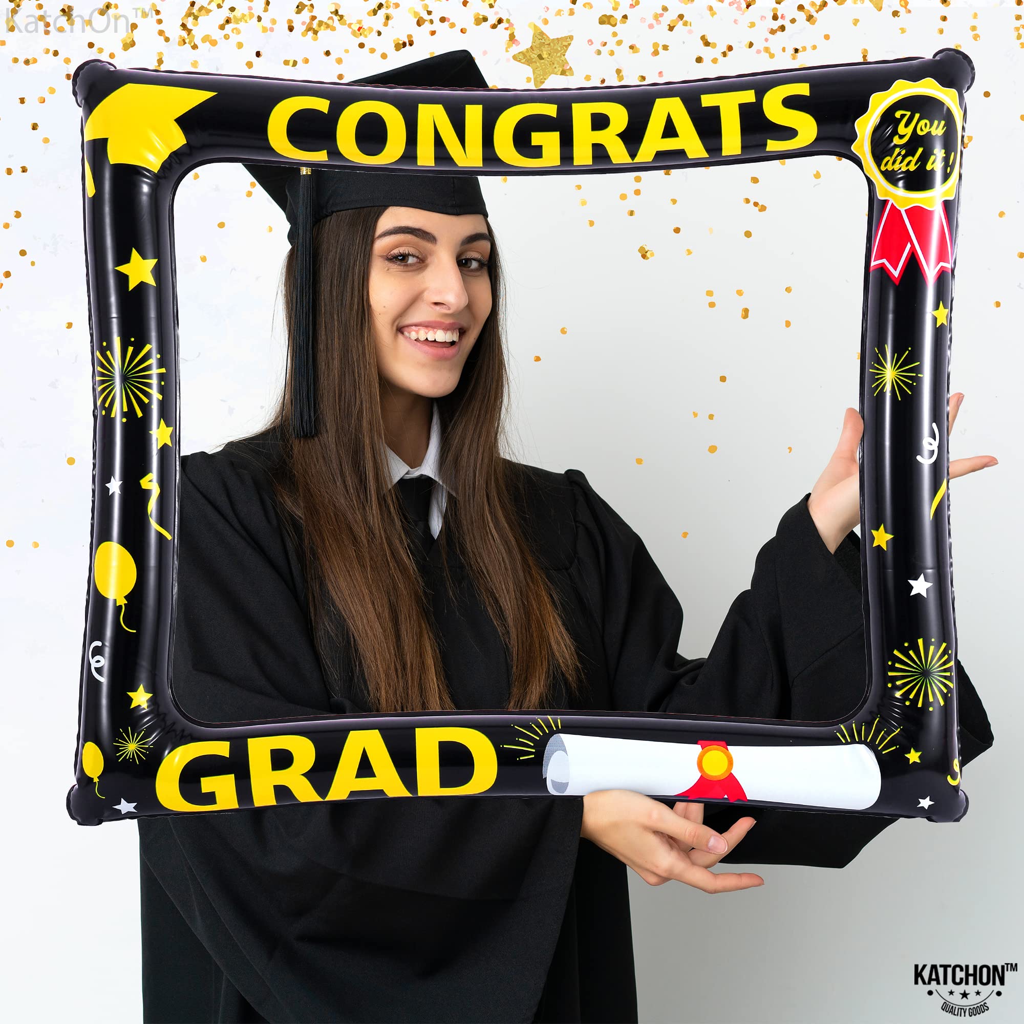 KatchOn 30 Inch Inflatable Graduation Photo Booth Frame - Large Graduation Party Decorations 2025 | Graduation Photo Props, Backdrop for Graduation Photoshoot | Perfect for Graduation Ceremonies, College Parties & Senior Year Celebrations