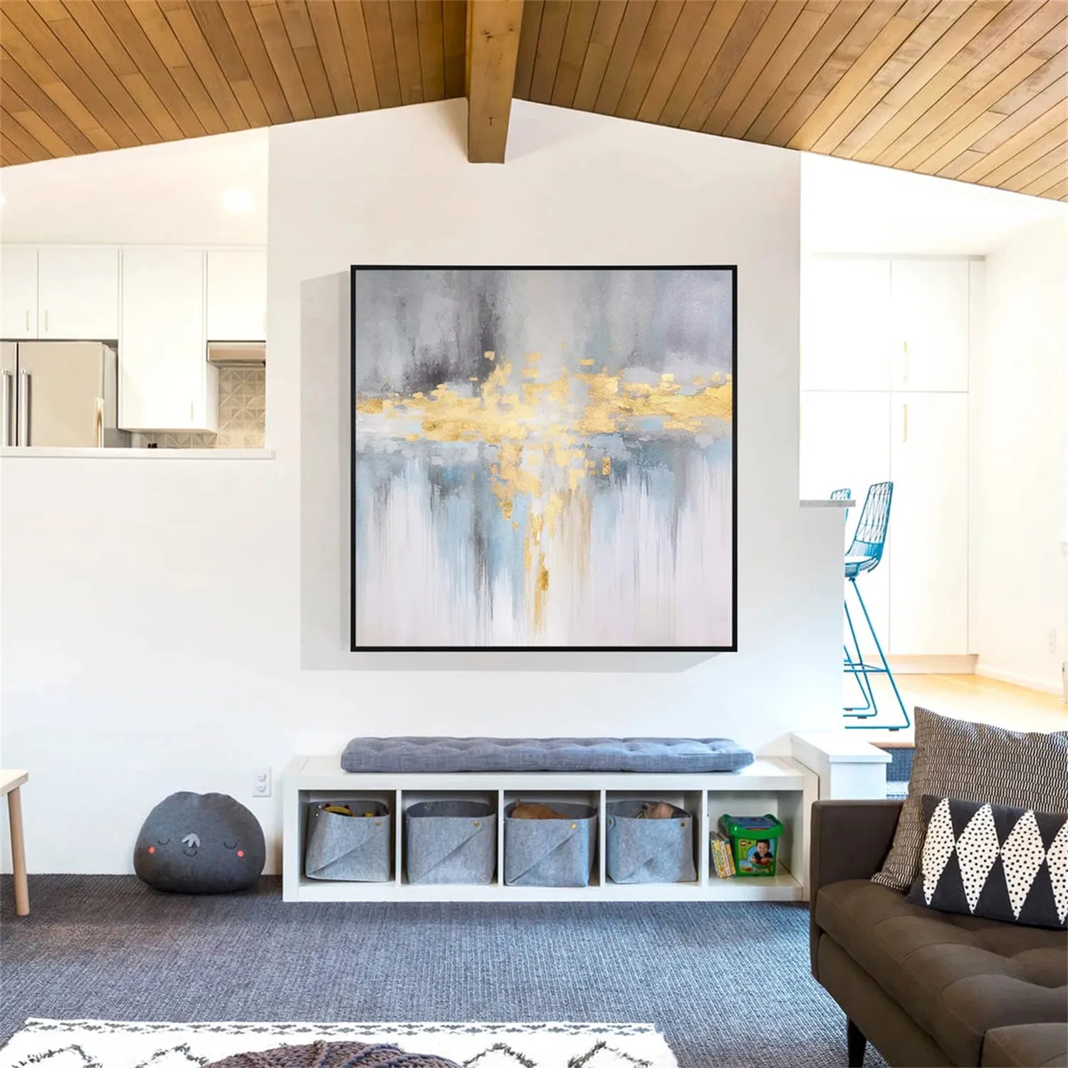 Abstract Painting #AB 245 - Modern Wall Art for Living Room, Bedroom & Office Decor | Handmade Canvas Artwork
