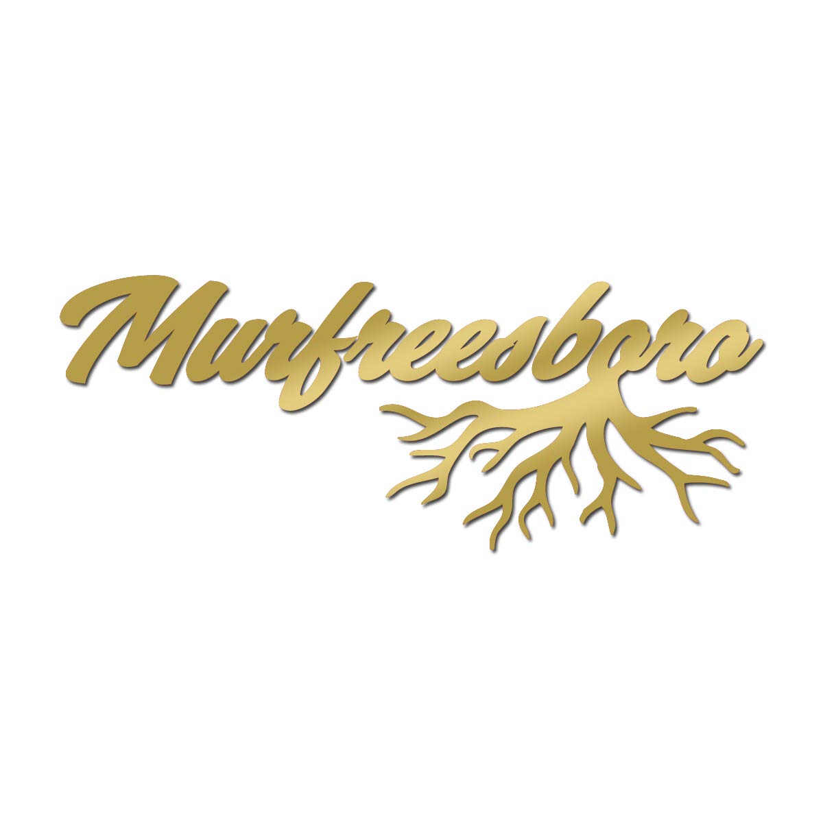 12-Inch Gold Vinyl Decal - Milk Mug Designs Murfreesboro Tennessee Hometown Roots - Perfect for Laptops, Cars & Home Decor