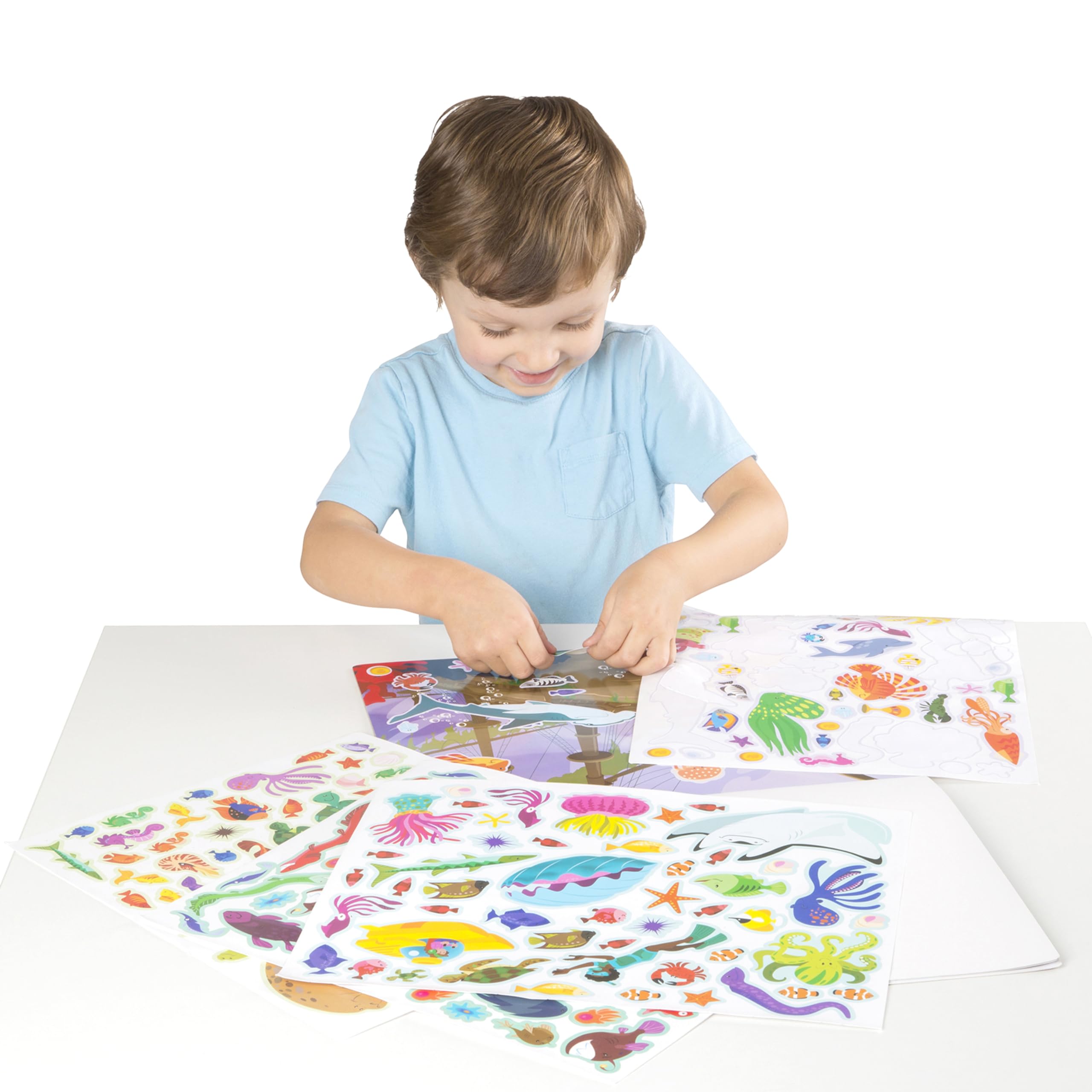 Melissa & Doug Reusable Sticker Pad Set - Jungle, Farm & Ocean Adventure Stickers for Kids Ages 3+ | Creative Art Activities, Crafts & Learning Fun | Perfect for Travel, Birthday Gifts & Preschool Playtime