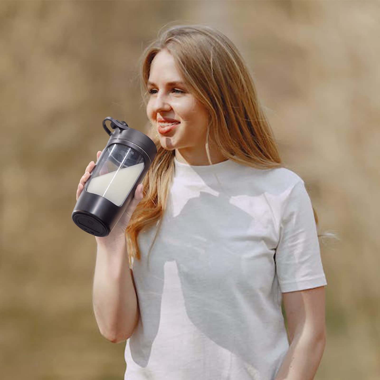 EQURA Electric Protein Shaker Bottle - 650ml USB C Rechargeable Blender for Protein Shakes & Smoothies | BPA Free Tritan Material | Perfect for Gym, Workout & Post-Training Recovery