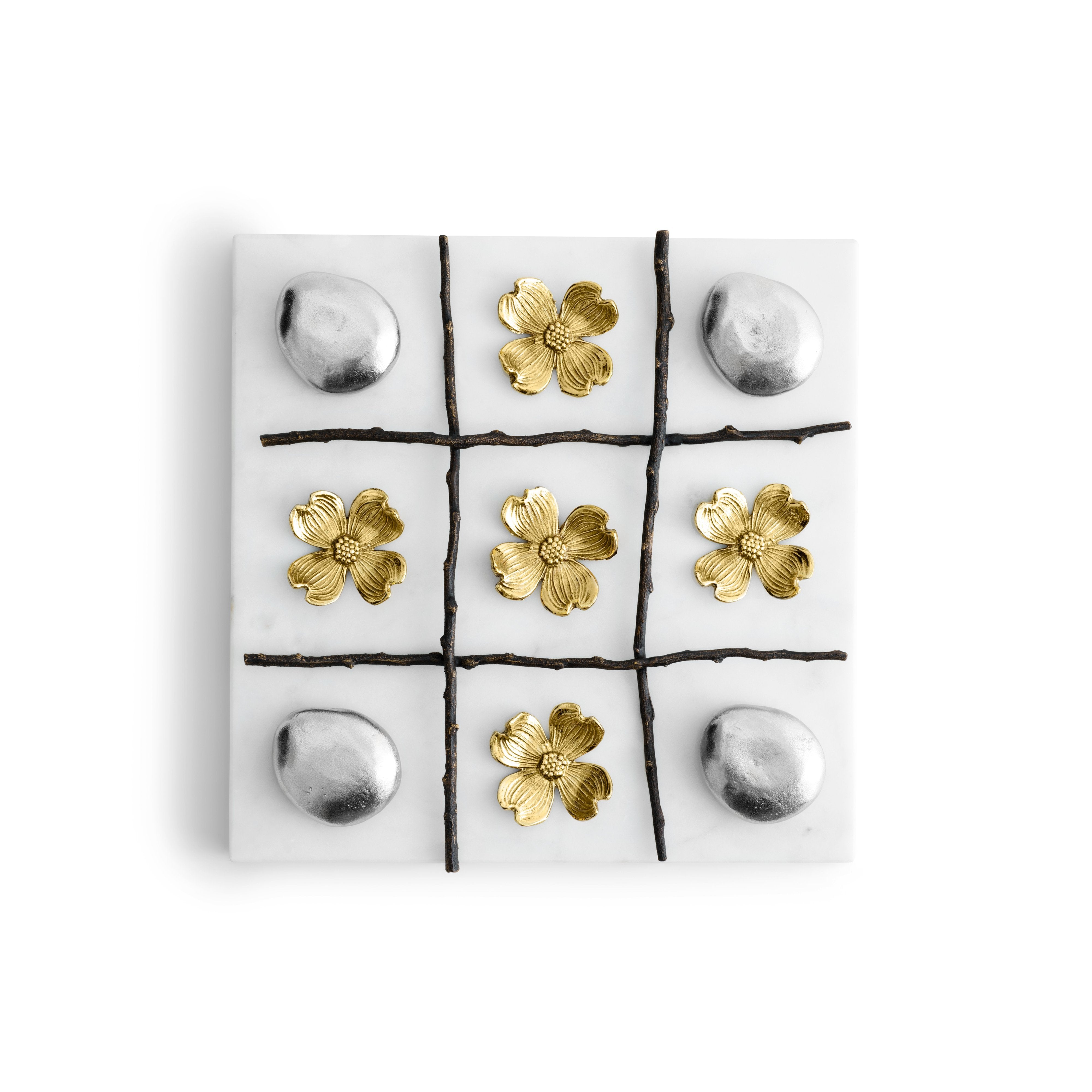 Premium Wooden Dogwood Tic Tac Toe Game Set - Classic Family Board Game for Kids & Adults - Perfect for Indoor & Outdoor Play, Travel, and Camping