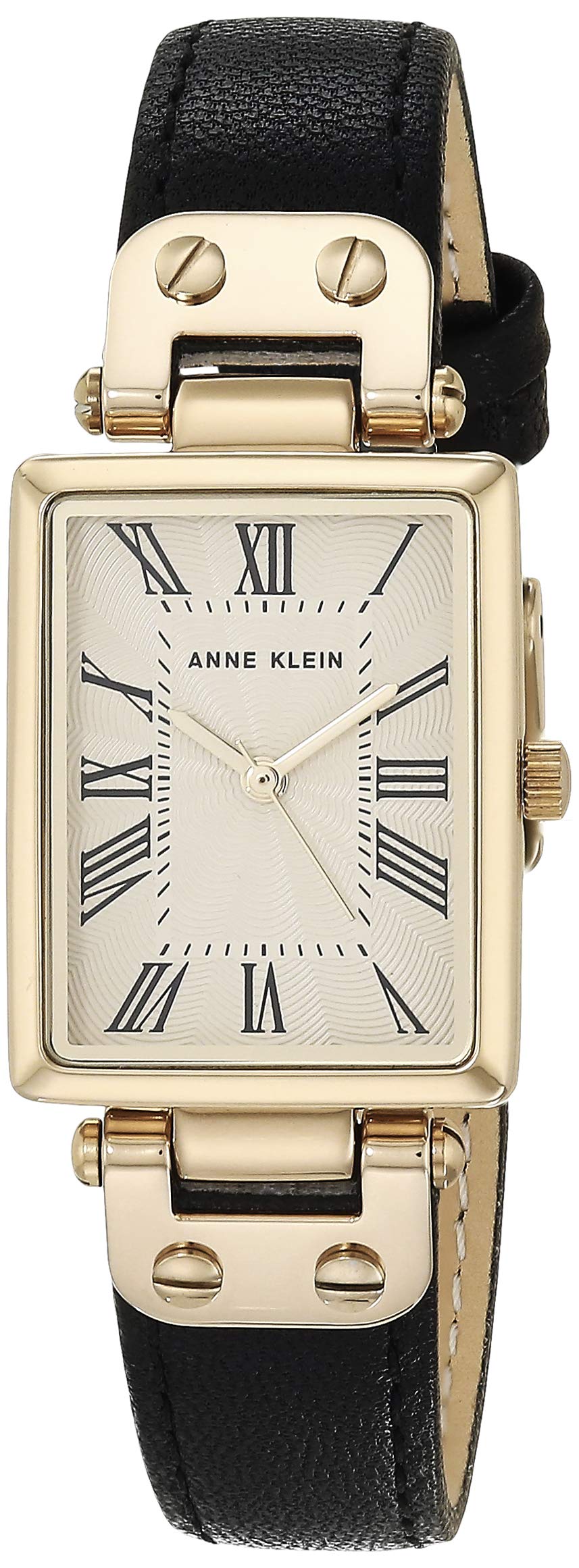 Anne Klein Women's AK/3752 Genuine Leather Strap Watch - Elegant Silver-Tone Dial, Water Resistant - Perfect for Office, Date Night & Everyday Wear