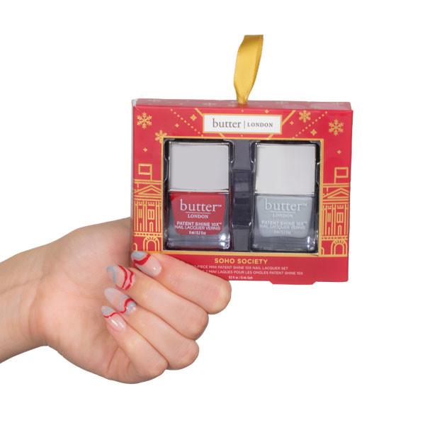 Butter London 2-Piece Mini Nail Lacquer Set - Soho Society Collection | Perfect for Travel, Gifts & Everyday Manicures