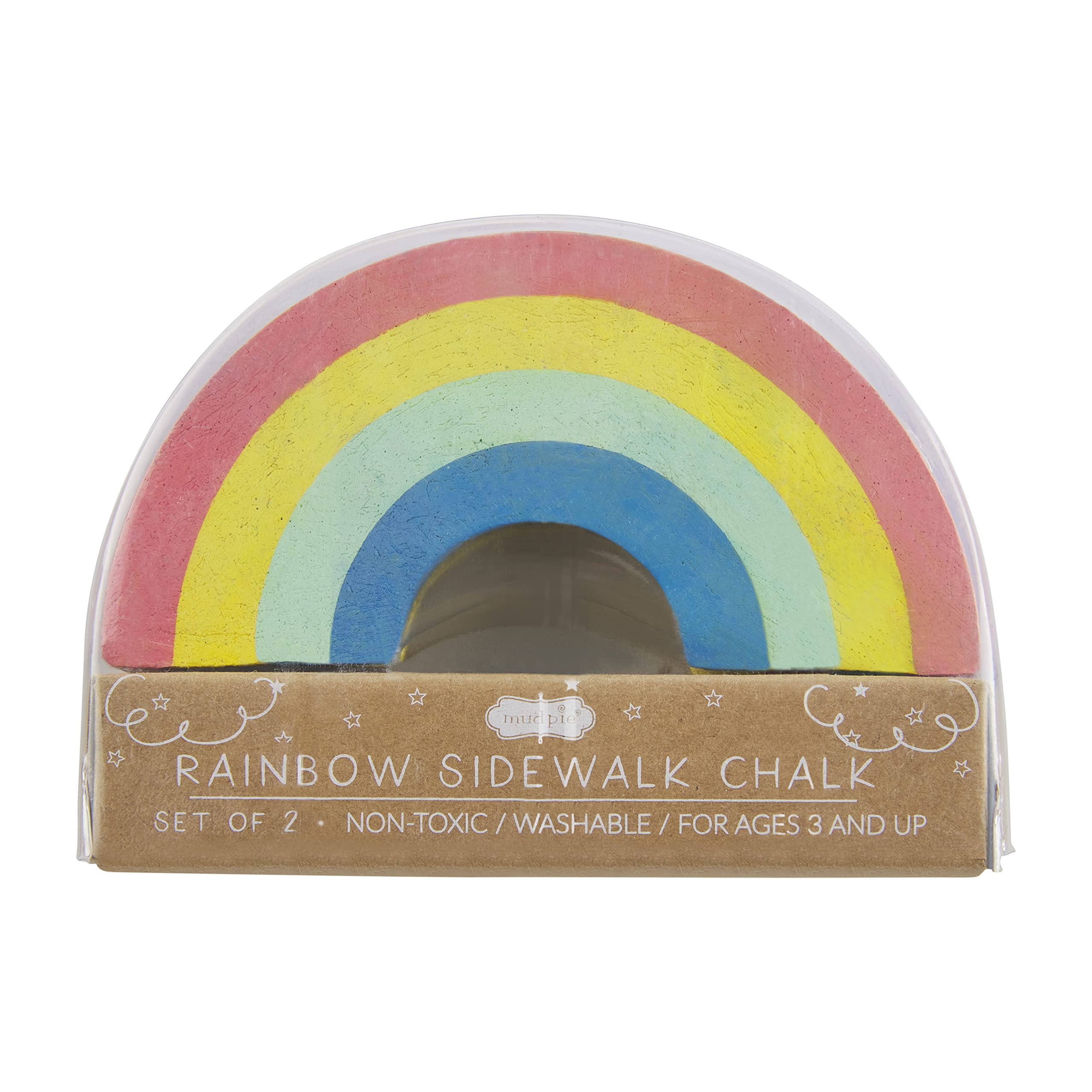 Best Mud Pie Rainbow Sidewalk Chalk Set for Kids - Non-Toxic Outdoor Drawing & Creative Play - Perfect for Driveway Art, Birthday Parties & Summer Activities