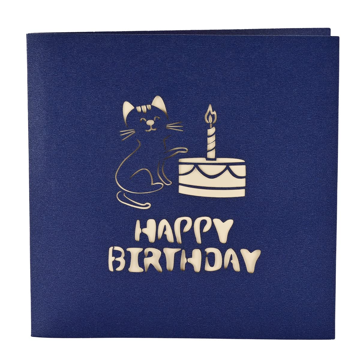 Createreedo 3D Pop Up Cat Birthday Card - Handmade Cute Cat Design Greeting Card with Birthday Cake | Funny Gift for Men, Women, Wife, Husband, Kids & Friends | Perfect for Birthday Parties, Surprise Gifts & Special Occasions