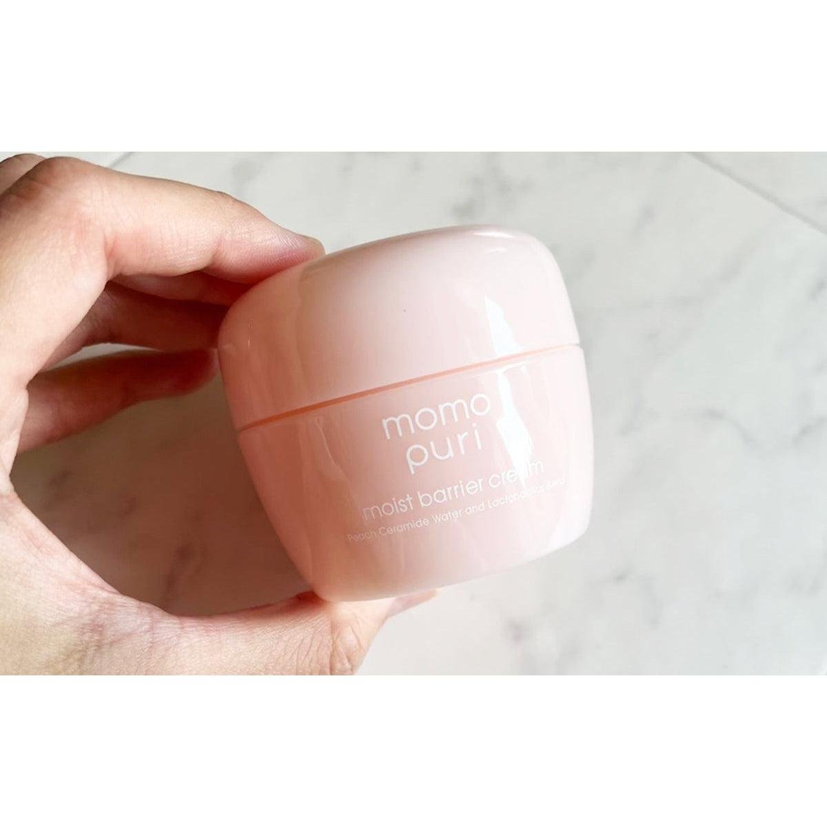 BCL Momopuri Moisture Barrier Gel Cream 80g - Hydrating Face Moisturizer for Dry Skin | Perfect for Night Care & Daily Skincare Routine