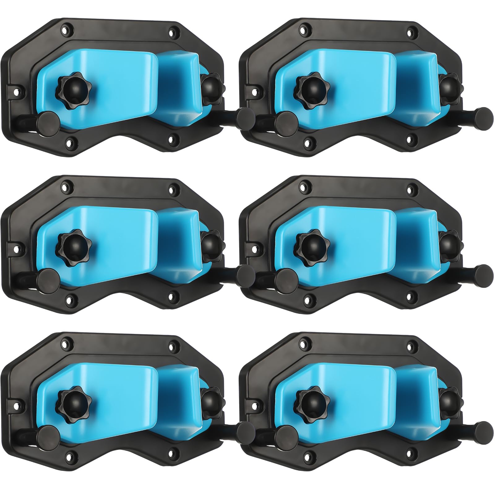 6 Pack Ski and Snowboard Wall Mount Rack - Heavy Duty Garage Storage Organizer for Skis, Snowboards & Gear - Space Saving Tool Holder for Men & Women - Perfect for Home, Garage, or Cabin Organization