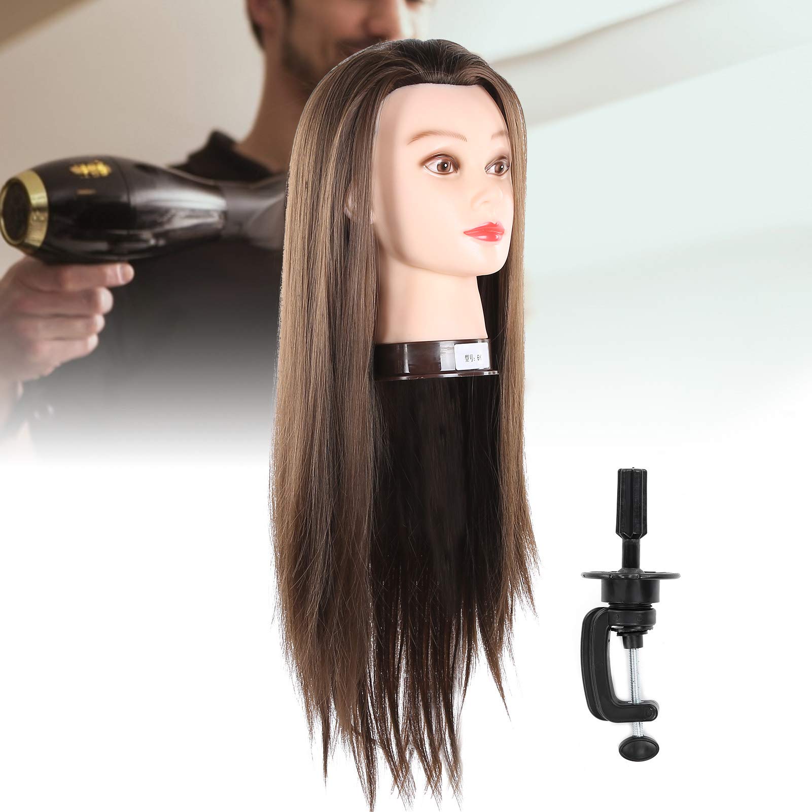 Professional 65cm Hairdresser Training Mannequin Head for Hair Styling, Braiding & Cutting Practice - Perfect for Salon Students, Cosmetology Schools & Home Hairdressing Training
