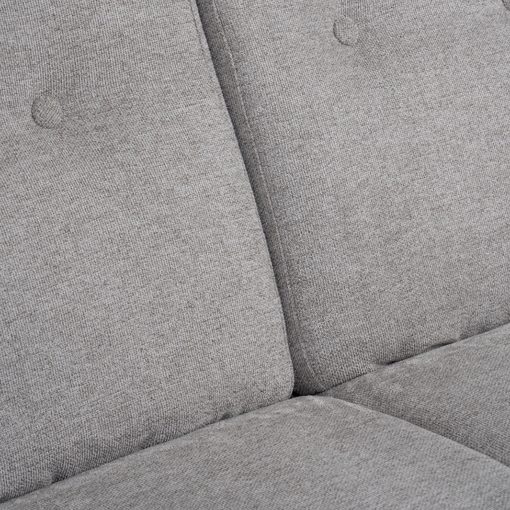 Modern FIGARO 2-Seater Sofa with Walnut Wood Frame & Steel Legs - Perfect for Living Room, Office or Small Space Decor