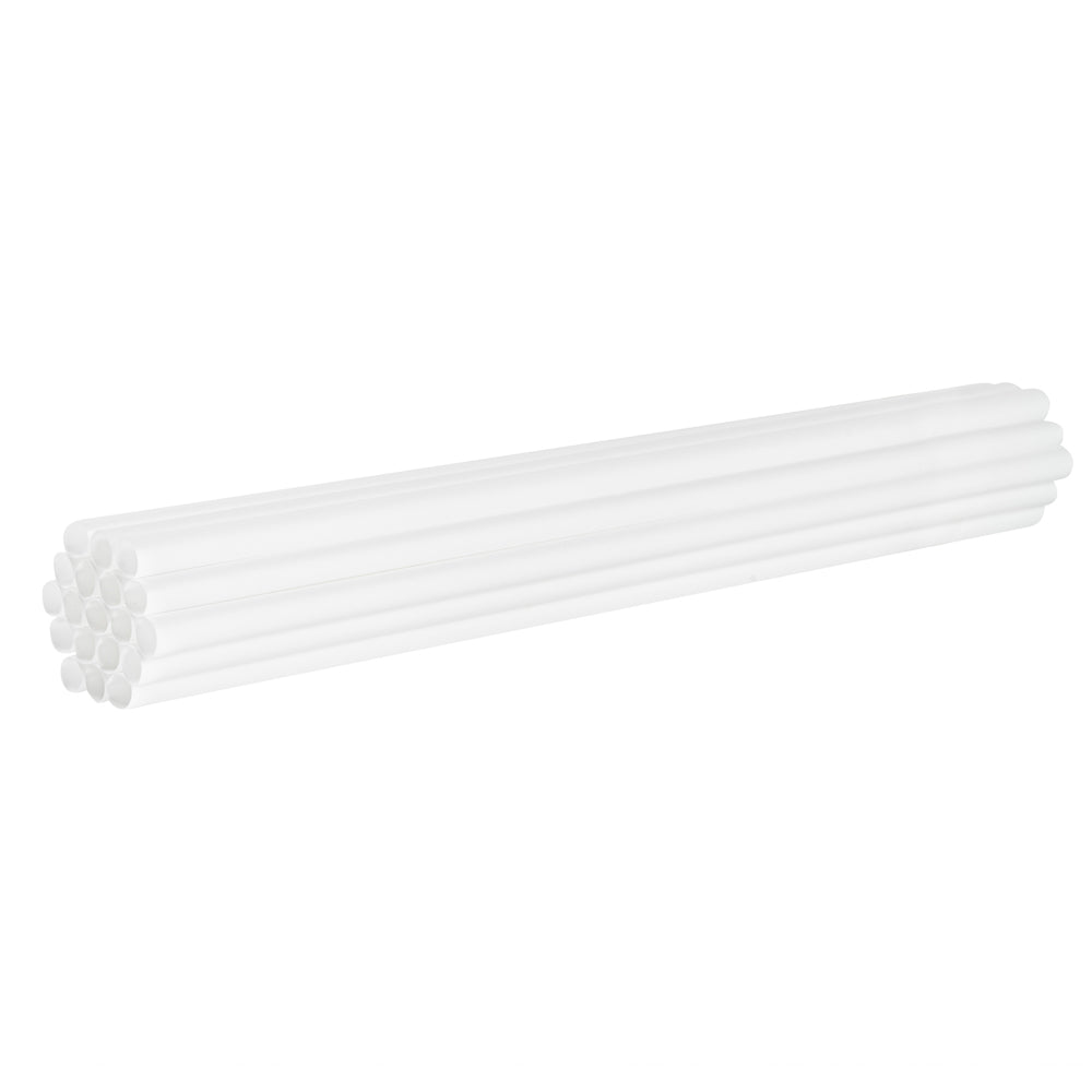 Eco-Friendly Compostable White PLA/PBAT Plastic Straws - 8 1/4 Inch, 100 Count Box - Perfect for Restaurants, Cafes, and Sustainable Parties