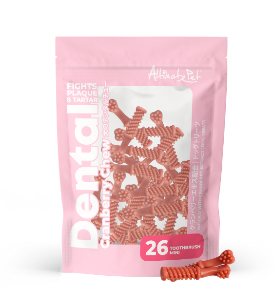 Altimate Pet Dental Dog Chews with Cranberry - Natural Teeth Cleaning Treats for Dogs - Freshens Breath & Reduces Plaque - Perfect for Small, Medium & Large Breeds - Great for Daily Oral Care & Training Rewards