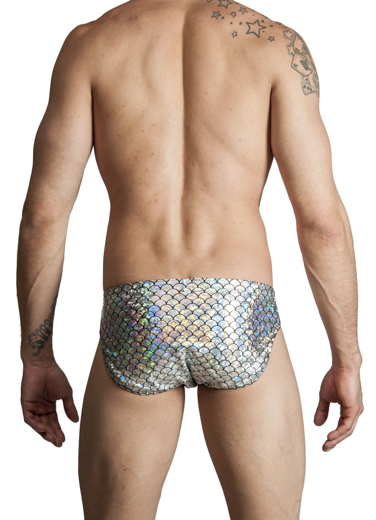 Gary Majdell Sport Men's Print Contour Pouch Bikini Swimsuit - Quick Dry Swimwear for Beach, Pool & Water Sports | Comfortable & Stylish Swim Trunks