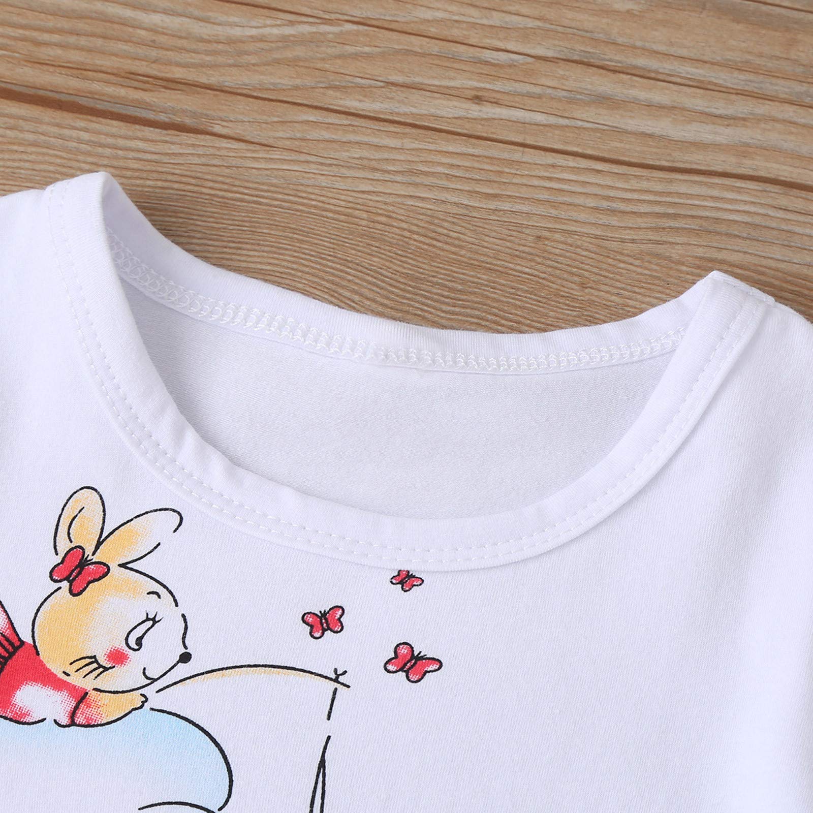 Toddler Girls & Boys Short Sleeve T-Shirt - Cute Easter Cartoon Print Cotton Tee for Kids | Perfect for Spring Outfits, Easter Celebrations & Playdates