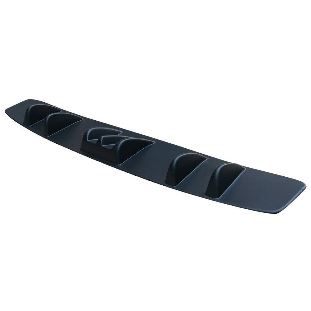 Universal Rear Diffuser V5 Style - Unpainted Black ABS Plastic Splitter Spoiler Valance Under Lip Body Kit for Cars | Enhances Aerodynamics & Sporty Look | Perfect for Street Racing & Car Shows