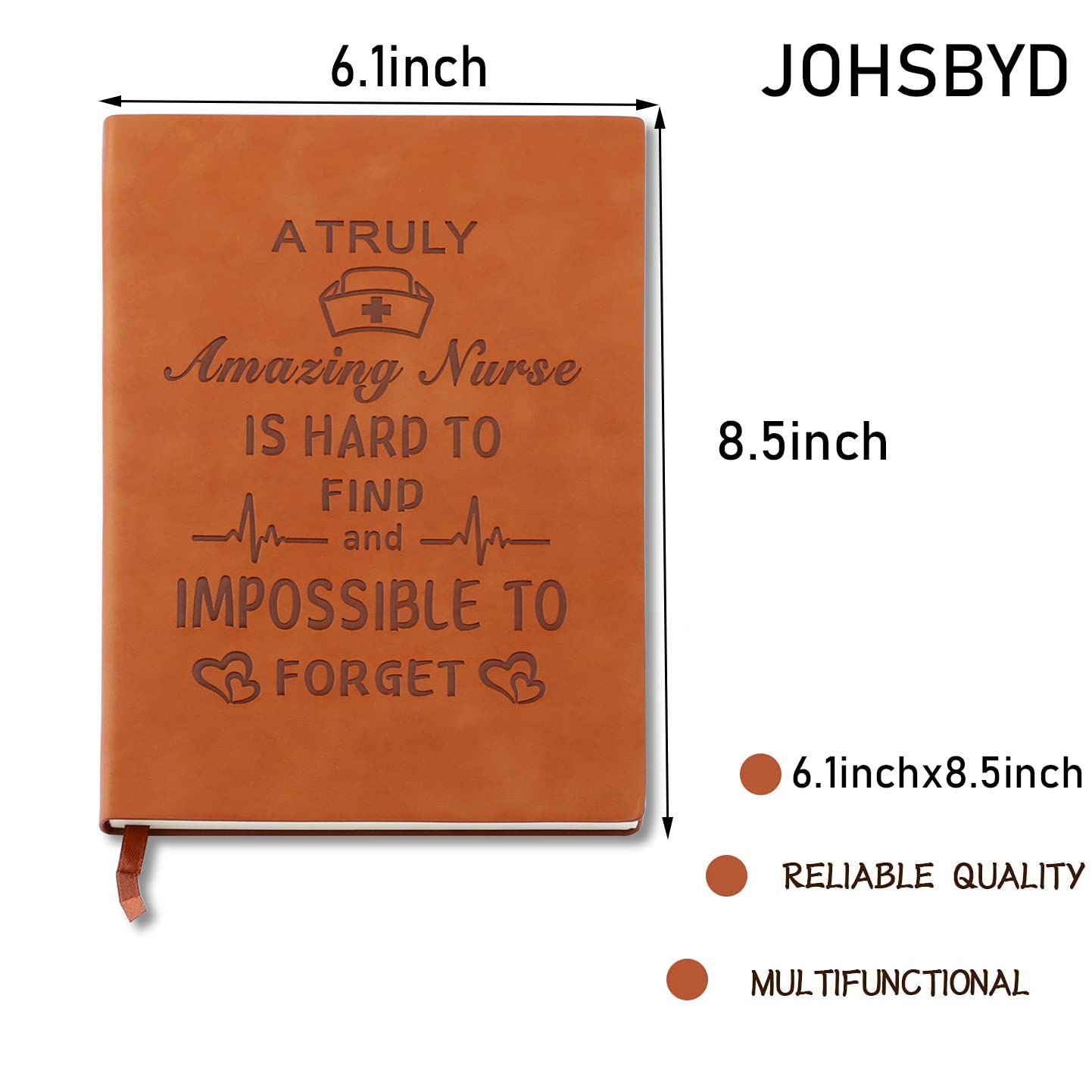 Premium Leather Notebook for Nurse Practitioners - Doctor, EMT, PT, NP, LPN Gift Idea - Nursing Student & Medical Assistant Graduation/Birthday Present (Brown) - Perfect for Clinical Notes, Patient Charts & Daily Journaling
