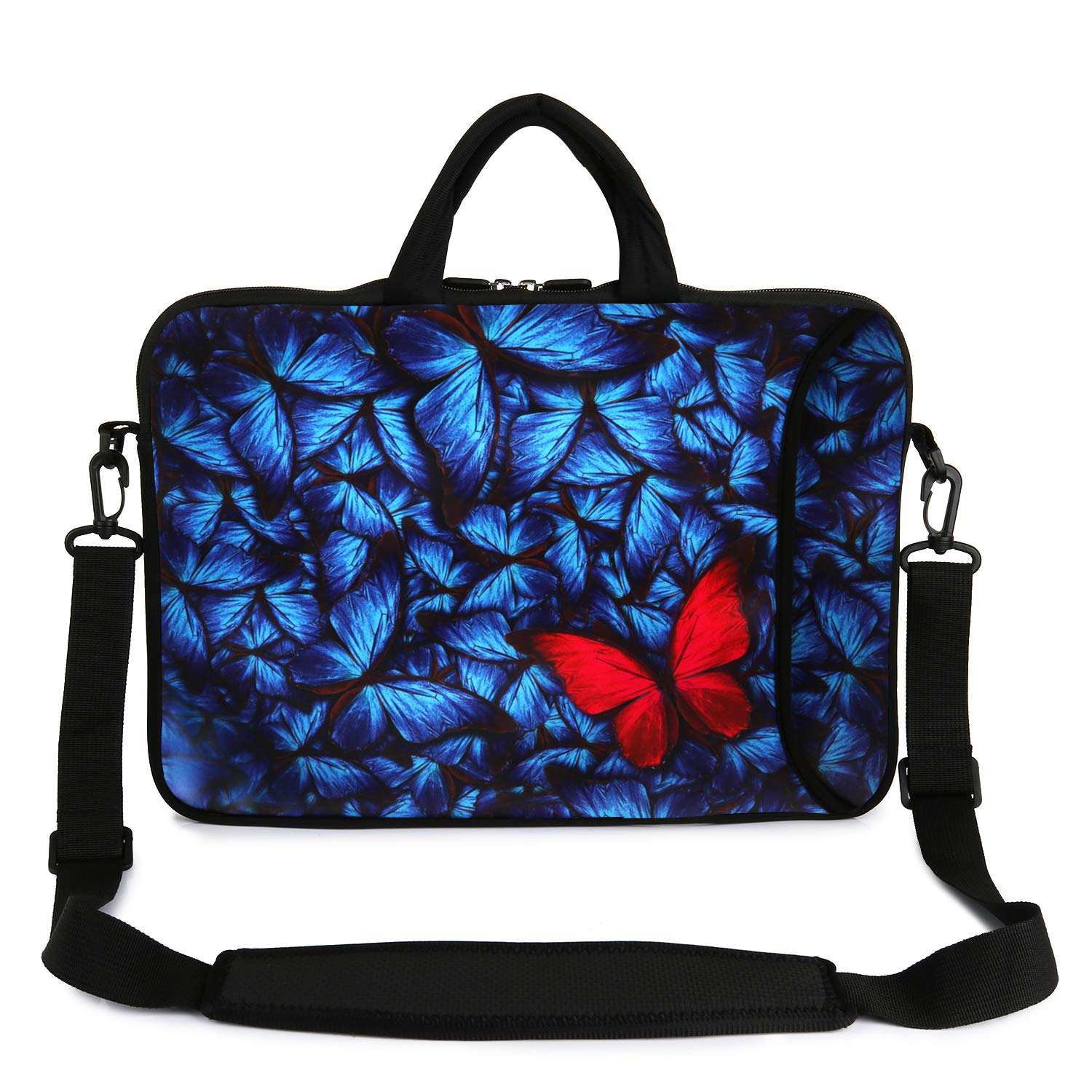 Violet Mist 11-13 Inch Laptop Shoulder Bag - Neoprene Waterproof Protective Sleeve with Handle & Shoulder Strap, Ideal for Work, School, and Travel