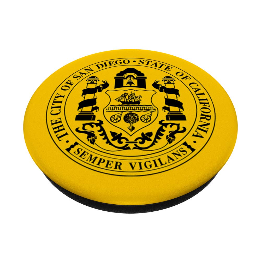 San Diego Seal Flag PopGrip - Swappable Phone Grip for iPhone, Samsung & Tablets | California USA Souvenir | Perfect for Travel, Office & Home Decor