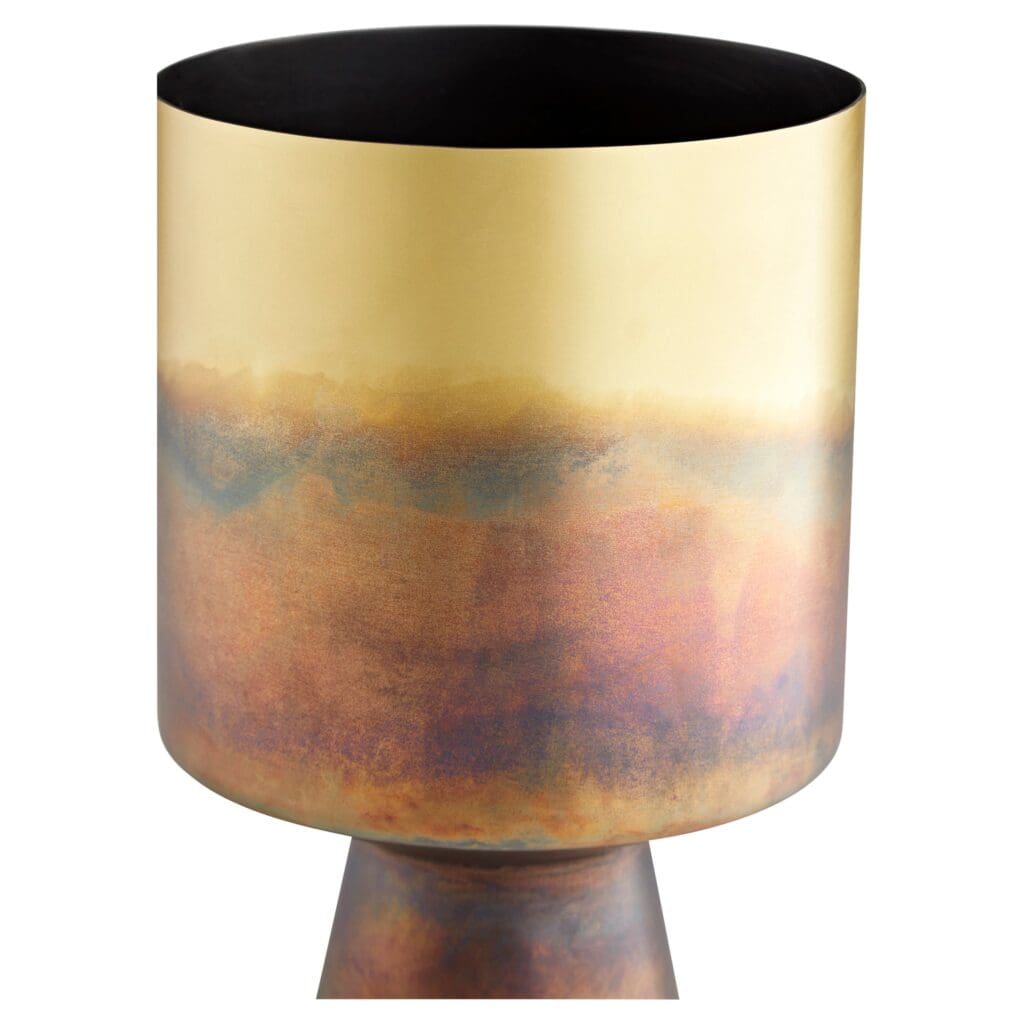 Cyan Design 11162 Rhizome #1 Gold Planter - Modern Flower Pot for Home & Office Decor, Indoor Plants, Succulents, and Herbs