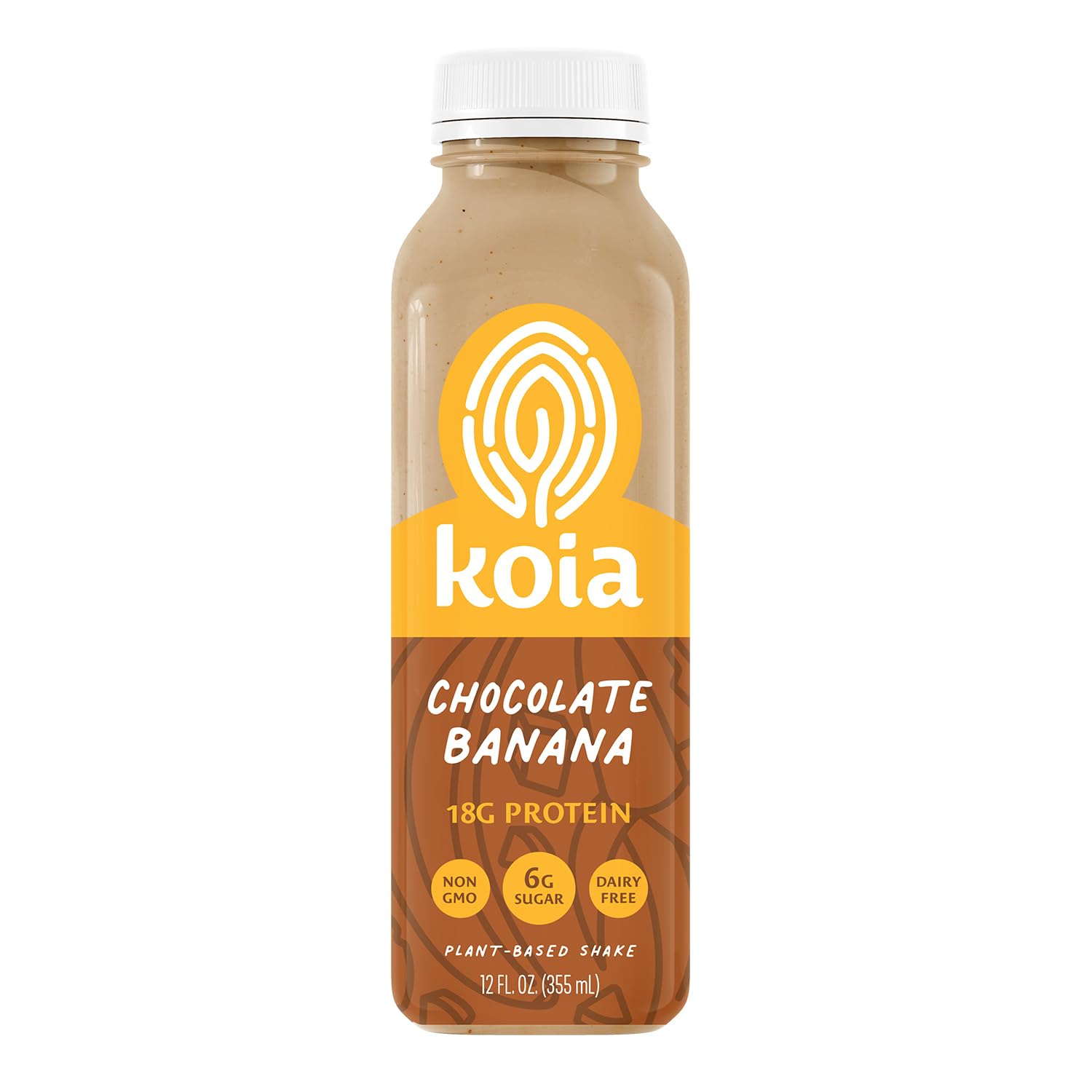 Koia Protein Shake - Dairy Free, Gluten Free, Vegan Ready-to-Drink Plant Protein Shake | Chocolate Banana Flavor | 12 Fl Oz | Non-GMO, Kosher Certified | Perfect for Post-Workout Recovery & Healthy On-the-Go Snacking
