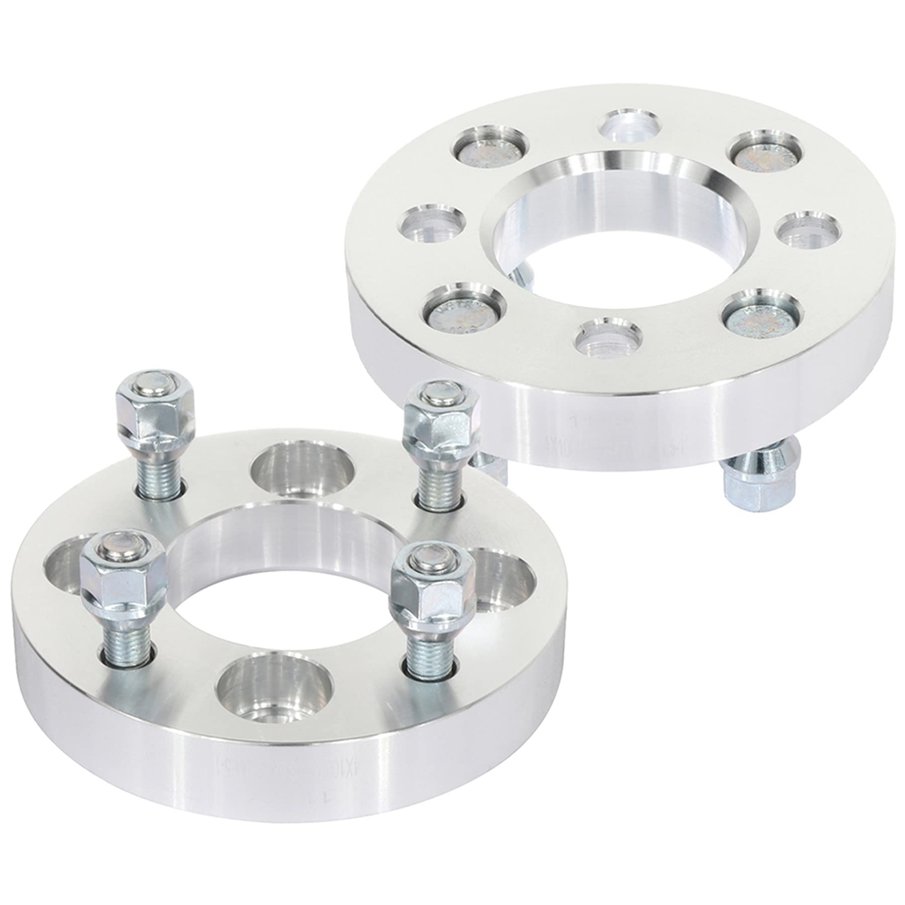 SCITOO 2Pcs 1 Inch Wheel Adapters 4x100 to 4x108 67.1mm Bore 12x1.5 Studs - 4 Lug Wheel Spacers & Adapters Compatible with Ford Escort, Toyota Corolla, Celica, Echo, MR2 Spyder, Paseo - Perfect for Custom Wheels, Off-Roading & Performance Upgrades