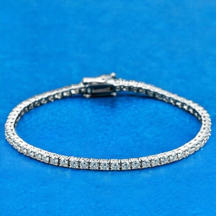 3mm Moissanite Tennis Bracelet 925 Sterling Silver Jewelry for Women - Perfect for Weddings, Anniversaries & Special Occasions