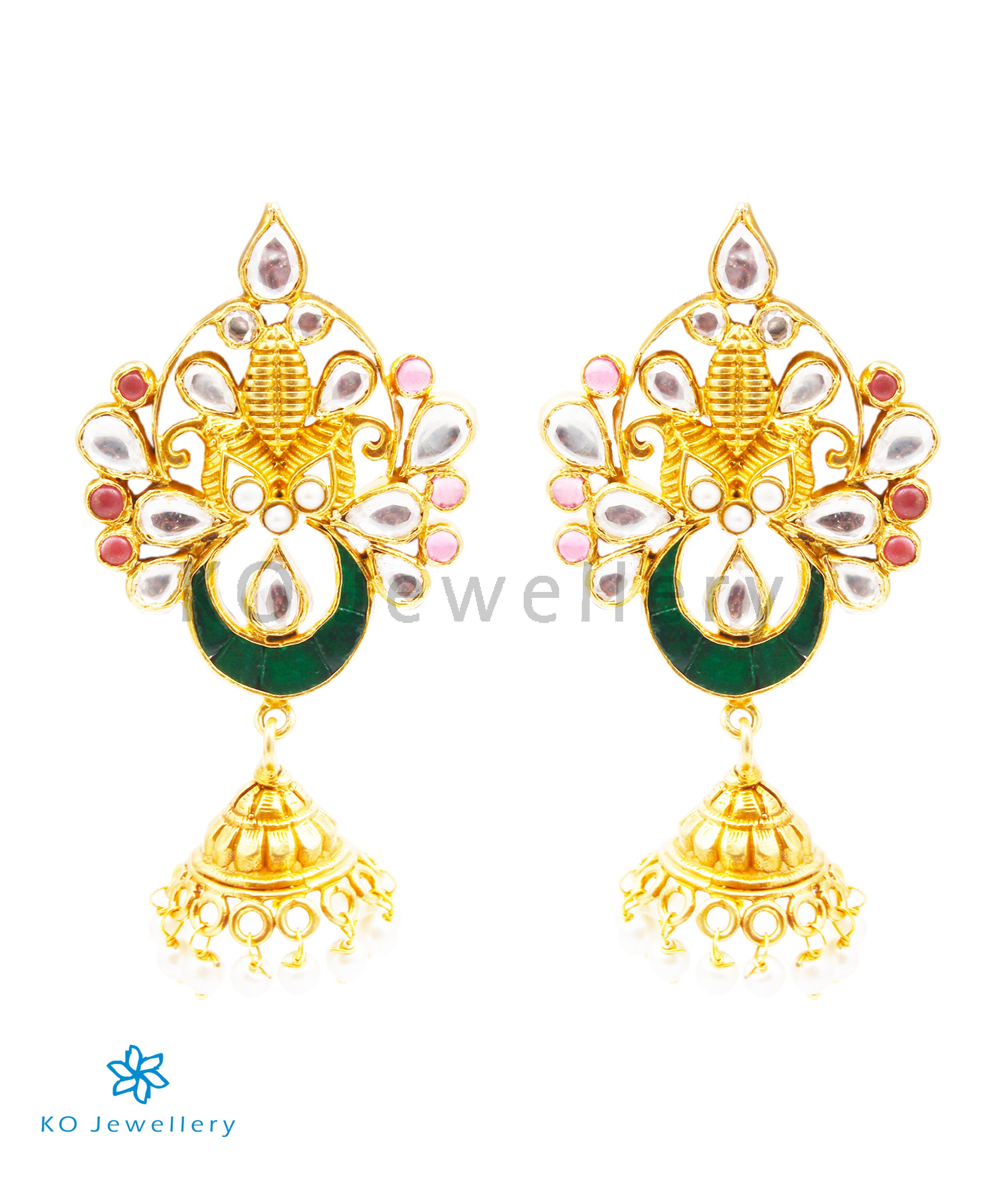 Exquisite Kundan Jhumka Earrings for Women – Traditional Indian Jewelry for Weddings, Parties & Festive Occasions