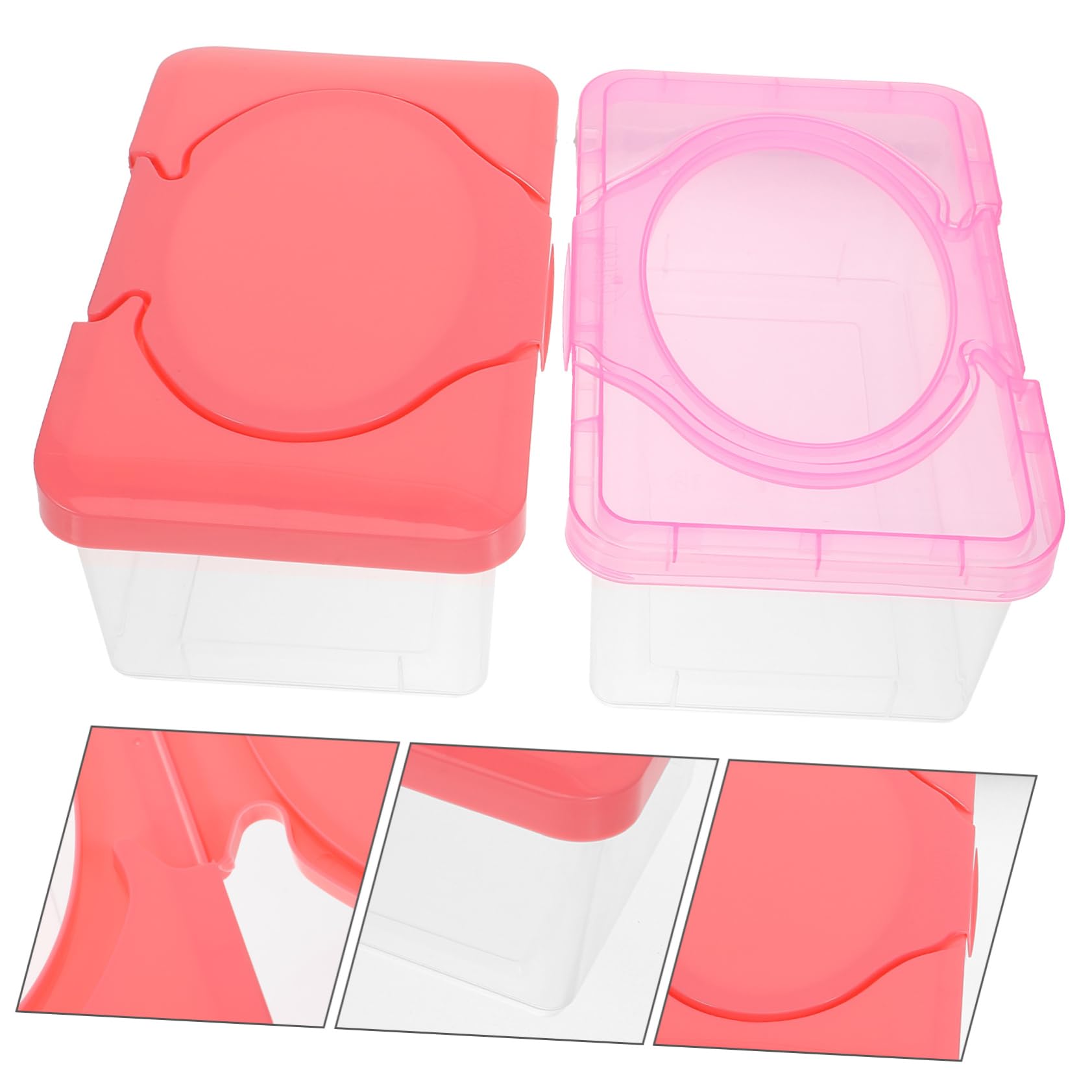 Cabilock 6-Pack Plastic Wipe Dispenser Box - Baby Diaper Wipes Holder & Bathroom Tissue Container for Nursery, Changing Table & Home Use