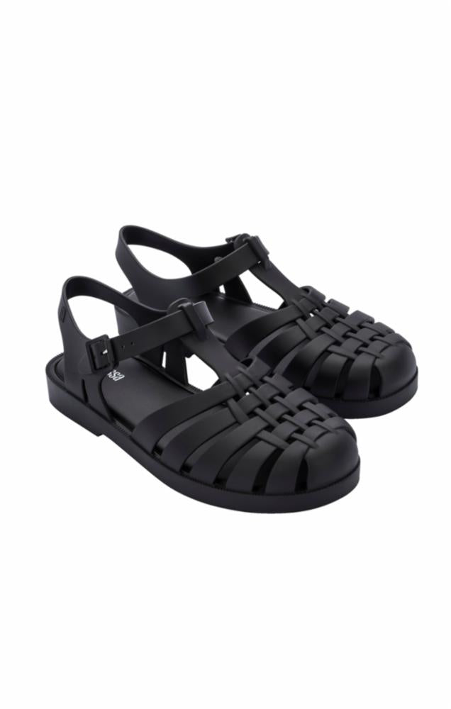 Melissa Women's 32408 Black M Leather Sandals - Comfortable & Stylish Summer Shoes for Beach, Vacation & Casual Wear