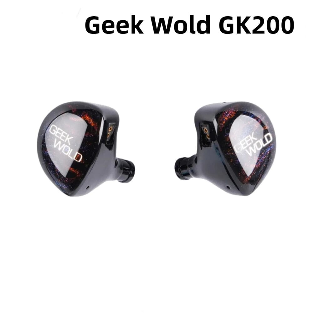 Geek Wold GK200 Hybrid Driver In-Ear Monitors - 6BA+2DD+2PZT High Resolution Earphones for Audiophiles, Musicians & Gamers - Perfect for Studio Recording, Live Performances & Gaming Sessions