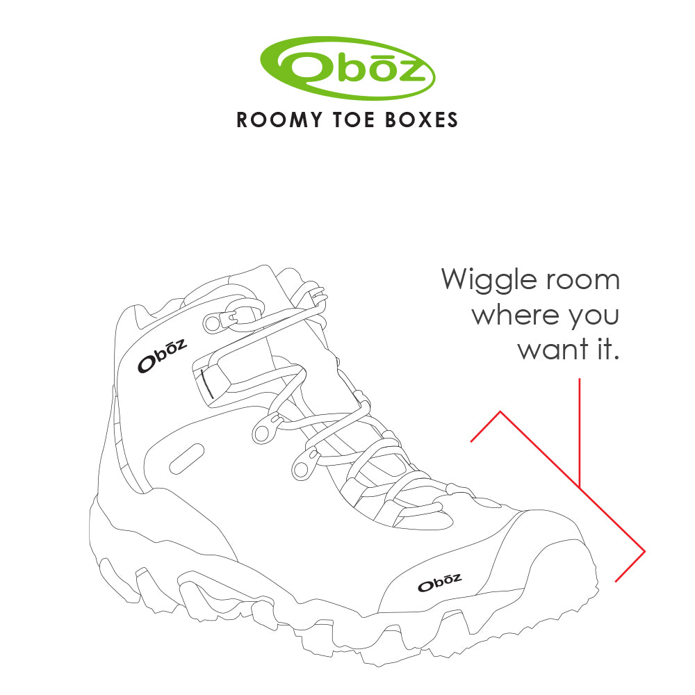 Oboz Bridger Mid BDry Wide Waterproof Hiking Boots for Women - Lightweight & Durable for Outdoor Adventures, Trail Walking & Backpacking