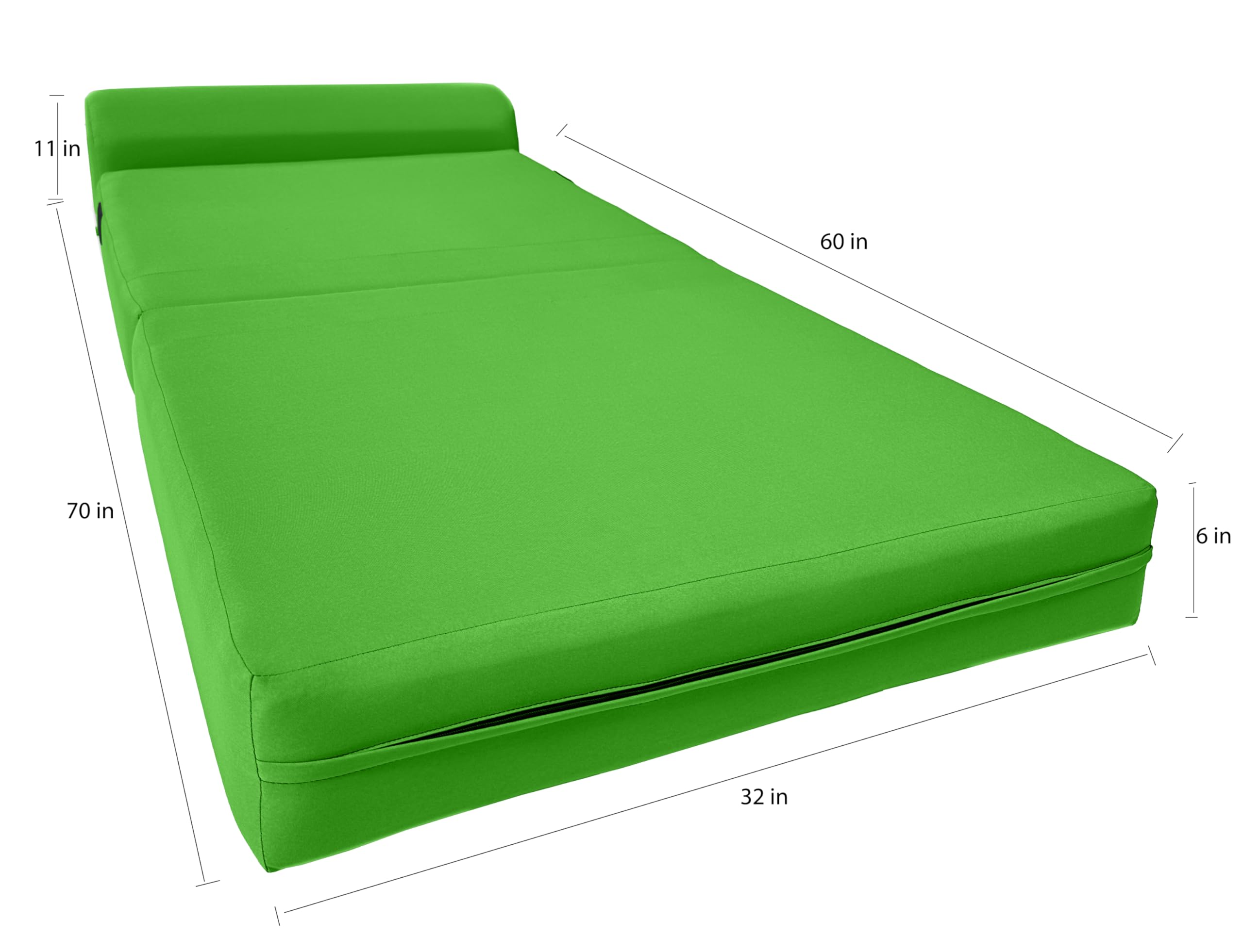 D&D Futon Sleeper Chair - Foldable Sofa Bed with High Density Foam Mattress (70
