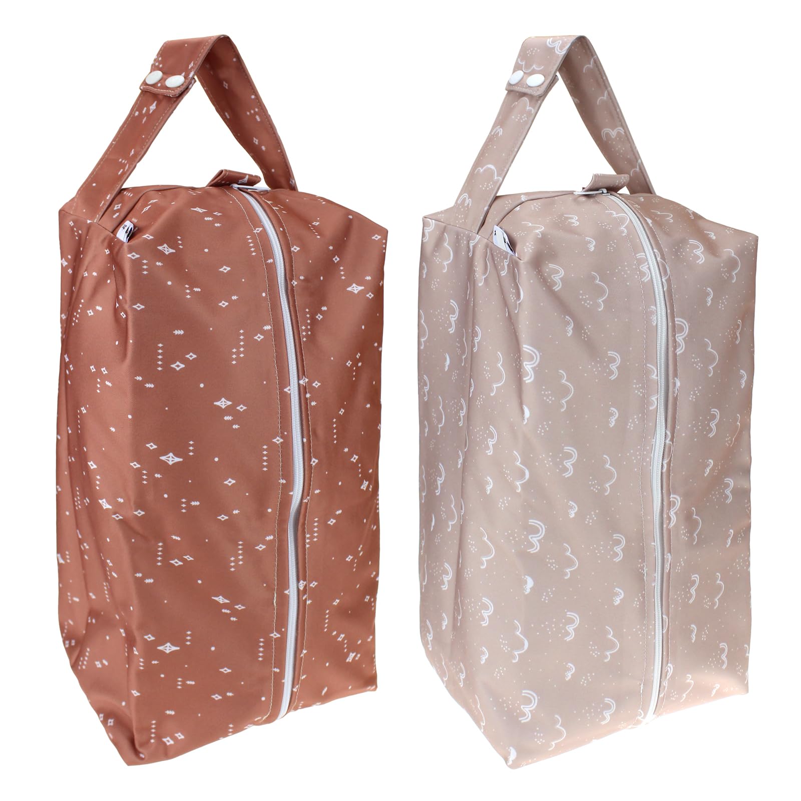 Mama Koala Waterproof Diaper Bag Organizer - 2 Pack (DP-Sunset) for Baby Essentials, Cloth Diapers, Swimwear & Travel Accessories | Perfect for Gym, Beach, Pump Parts & Toiletries Storage