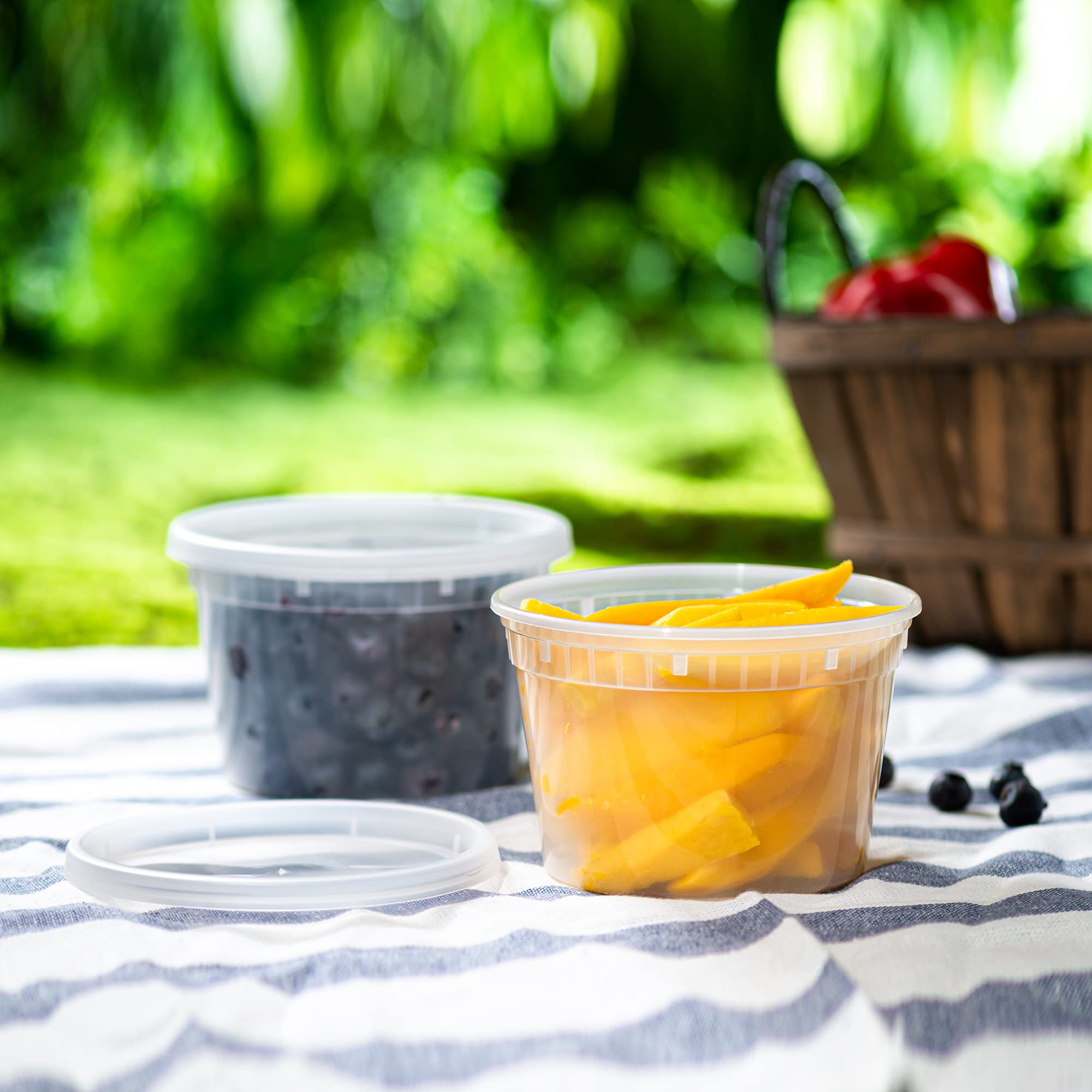 16 oz. - 24 Sets Leak-Proof Deli Food Storage Containers with Lids | BPA-Free Freezer & Microwave Safe | Perfect for Meal Prep, Leftovers & Bulk Food Storage