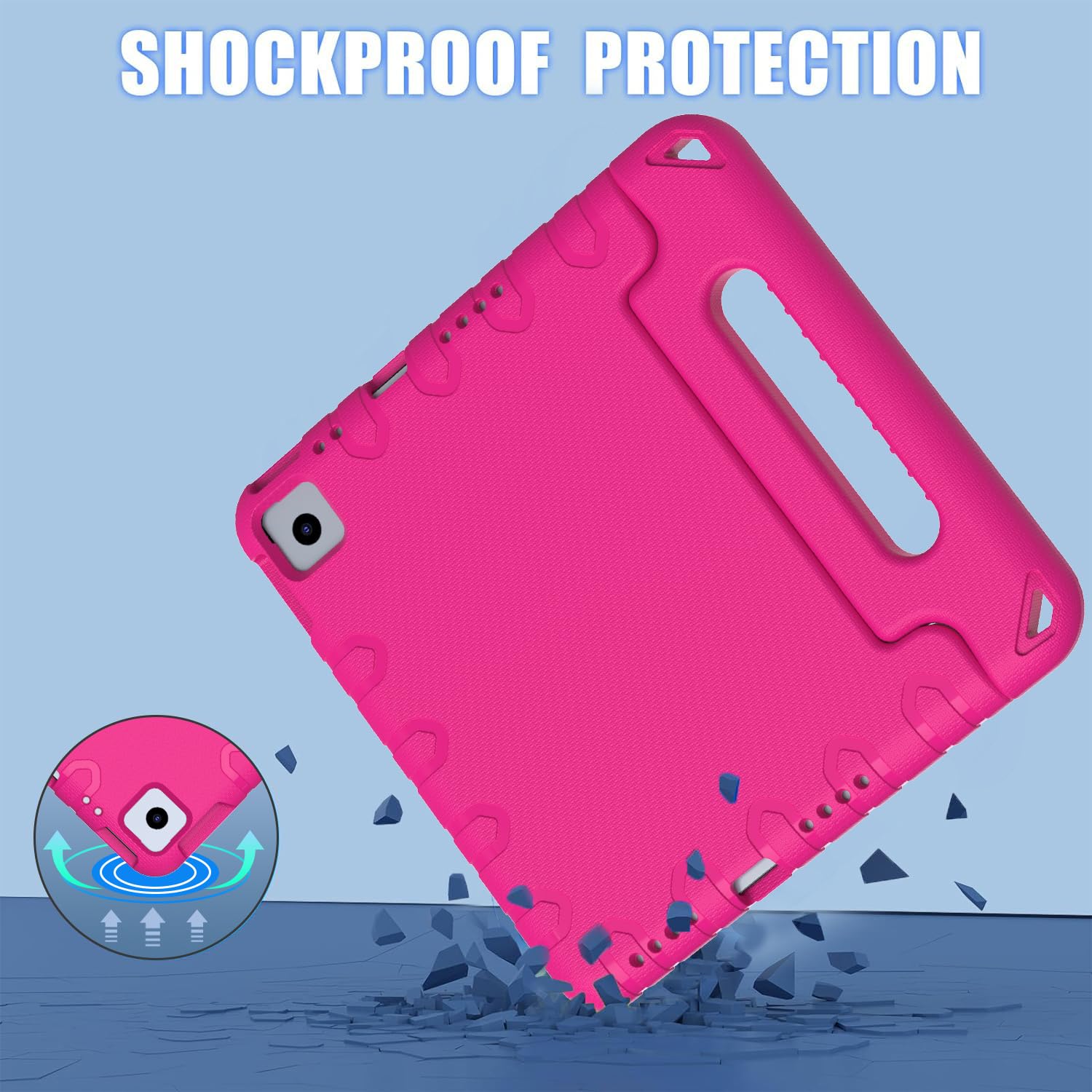 BMOUO Shockproof Kids Protective Case for iPad Air 11-inch M3 (2025) & M2 (2024) | iPad Air 5th Gen (2022) & 4th Gen (2020) 10.9