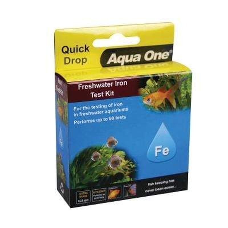 Aqua One Freshwater Iron Fe Quick Drop Test Kit - Accurate Water Testing for Aquariums, Ponds & Fish Tanks | Monitor Iron Levels for Healthy Aquatic Life