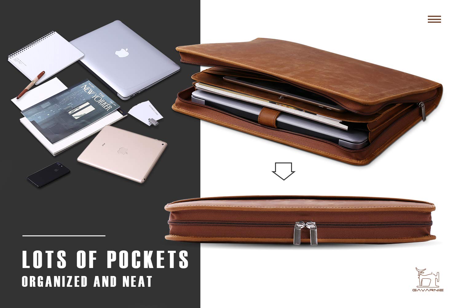 **Personalized Leather Portfolio Padfolio for Men - Custom Engraved Gift for Father's Day, Birthday, Husband, Dad & Son - Brown Leather Business Organizer - Perfect for Office, Meetings & Professional Use**