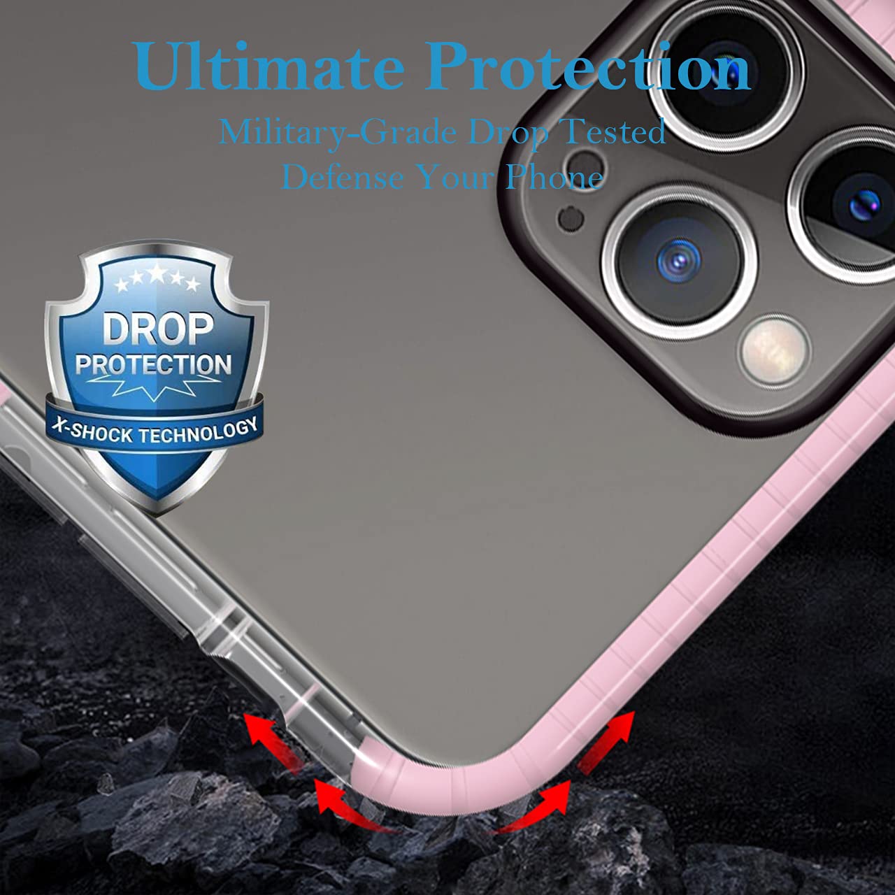 Custom Personalized iPhone 12 Pro Max Phone Case with Photo/Text/Name - Anti-Scratch, Shock-Resistant Soft TPU Protective Cover (Pink) - Perfect for Everyday Use, Travel & Gift Giving