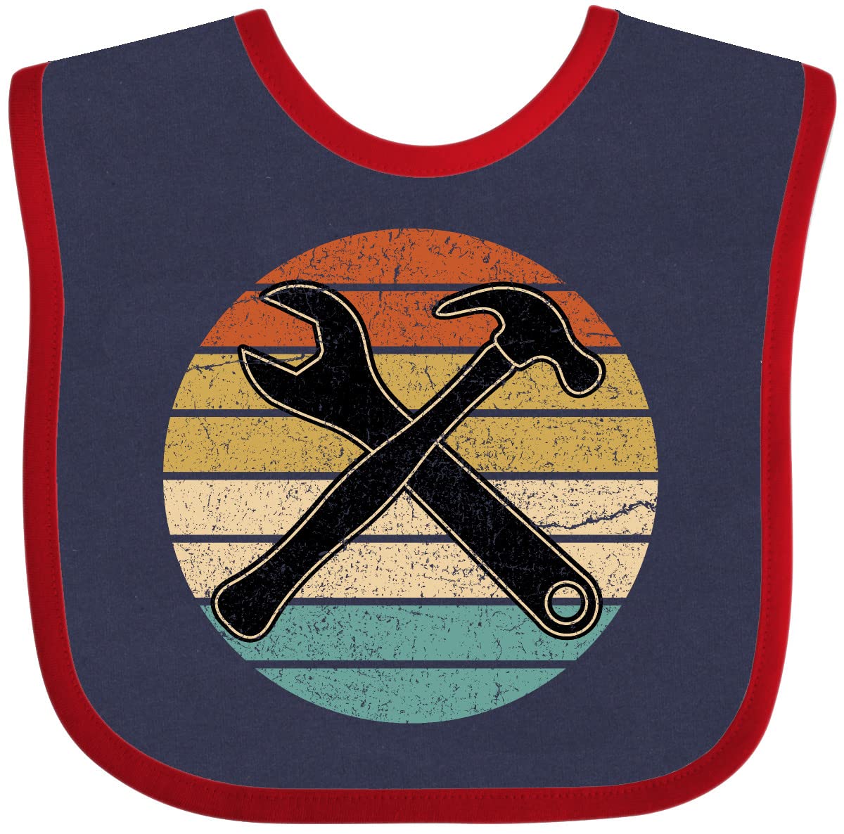 Inktastic Mechanic Tool Set - Durable Workwear-Inspired Baby Bib for DIY Dads & Handy Moms - Perfect for Father's Day, Baby Showers & Workshop Playtime