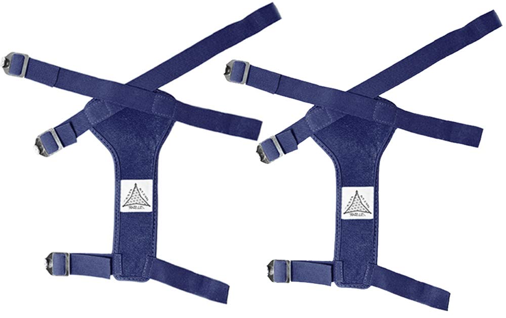 DELTA FLEX™ Adult Leg Guard Harness - Navy Blue Protective Gear for Football, Soccer & Rugby Players - Perfect for Training & Games