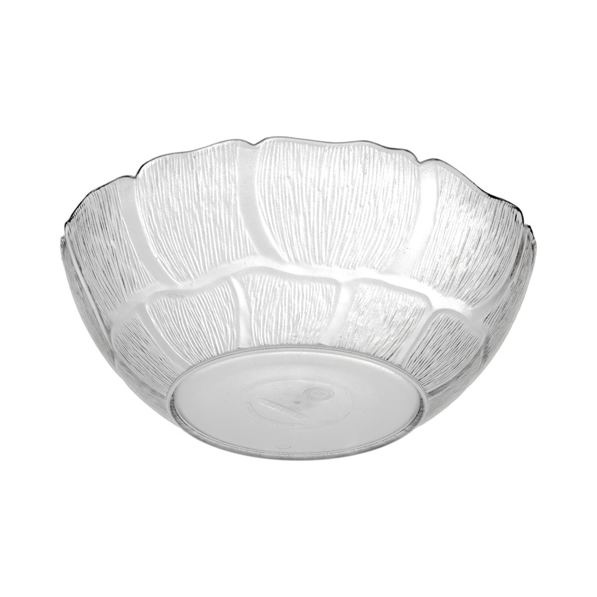 Carlisle 690807 Clear Petal Mist Bowl - 1.3 Quart Serving Bowl for Salads, Desserts & Entertaining - Durable Plastic Bowl for Home, Restaurants & Catering