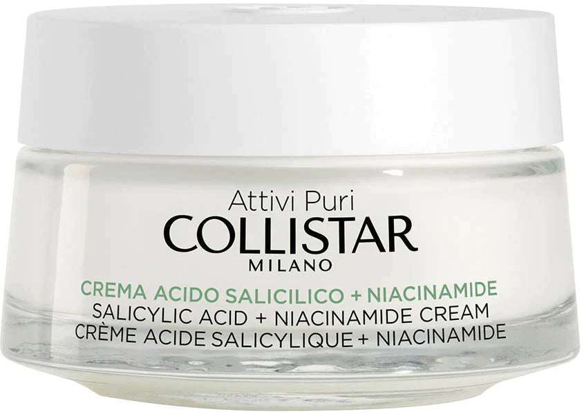 Collistar Salicylic Acid & Niacinamide Face Cream for Acne Treatment - Oil-Free Moisturizer for Clear Skin | Perfect for Daily Skincare Routine & Blemish Control