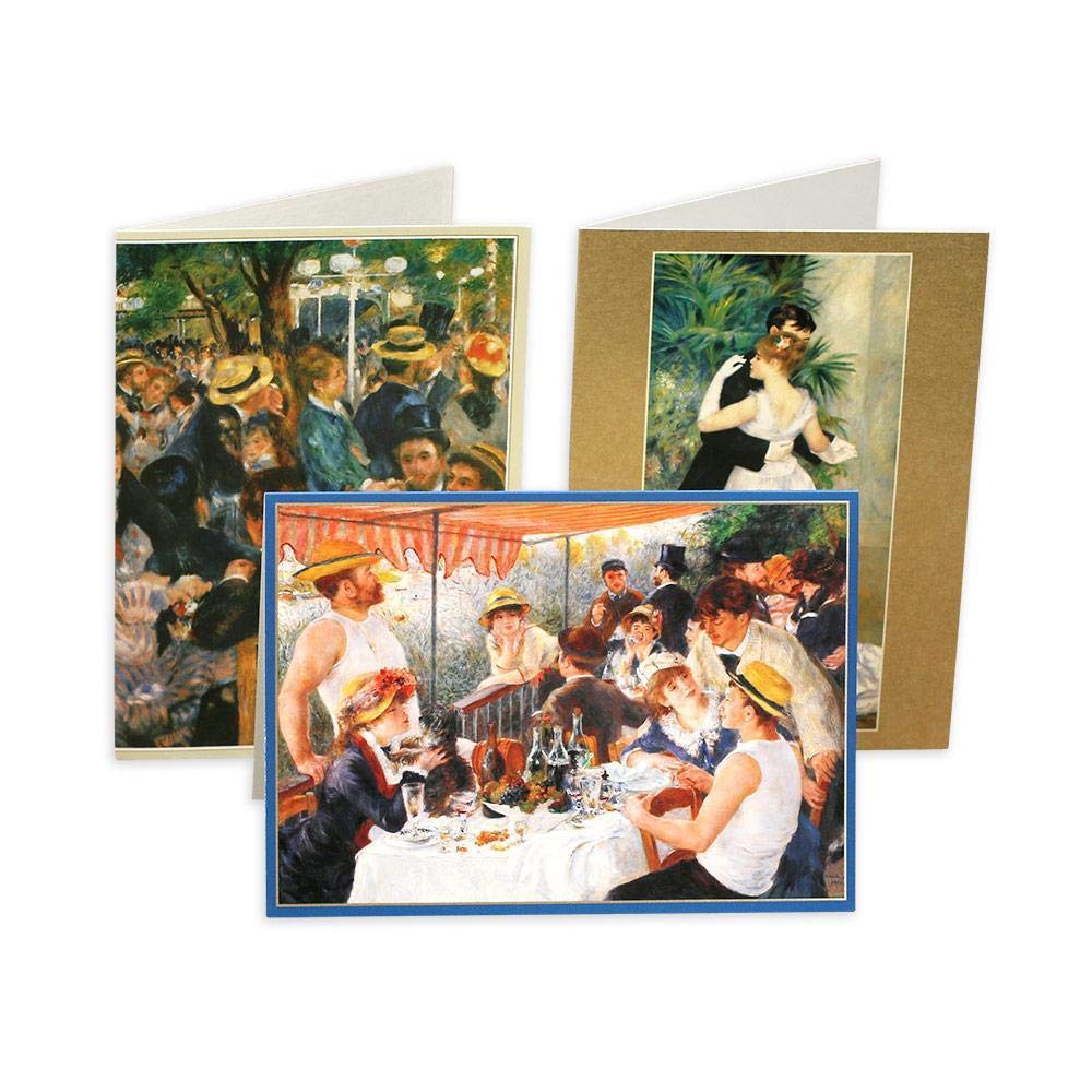 Caspari Renoir Boxed Note Cards - Set of 8 Multicolored Greeting Cards with Envelopes | Perfect for Thank You Notes, Birthday Wishes & Special Occasions