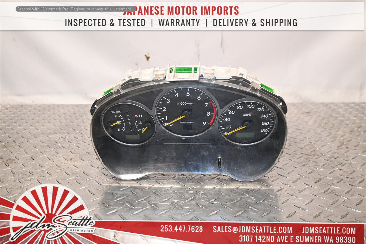 2002-2003 Subaru Impreza WRX Turbo GDA JDM Speedometer Gauge Cluster (KM/H, A/T) - Perfect for WRX Restoration & Performance Upgrades