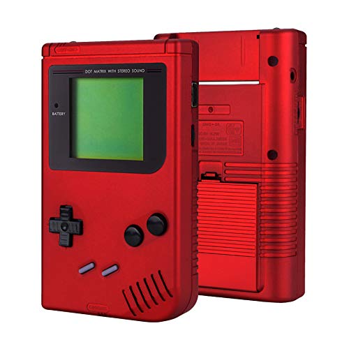 eXtremeRate Scarlet Red Soft Touch Replacement Case Cover with Screen Lens & Buttons Kit for Gameboy Classic 1989 GB DMG-01 Console - Full Housing Shell for Retro Gaming, DIY Repair, and Collector Display (Handheld Console Not Included)