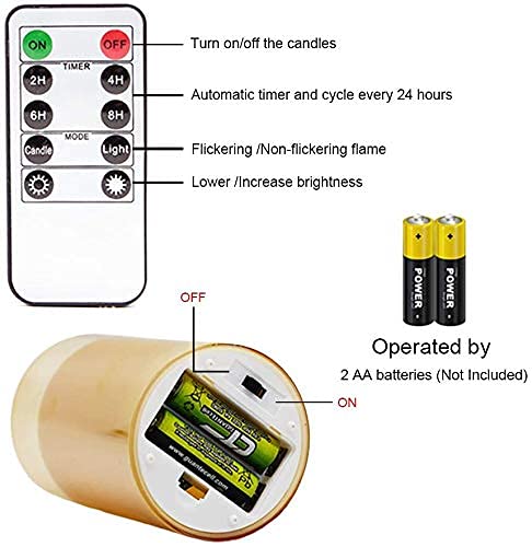 Premium Flameless LED Candles with Timer & Remote - Real Wax Warm Flickering Lights for Wedding, Home Decor, Party & Holiday (Set of 3) - Battery Operated Safe Candles for Centerpieces, Fireplace & Romantic Ambiance