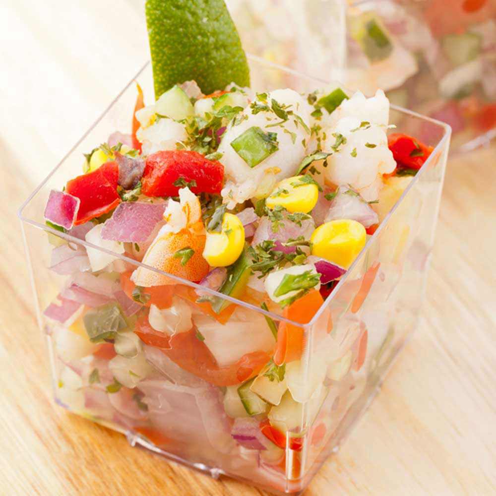 5 oz Square Clear Plastic Storage Containers - 2.25